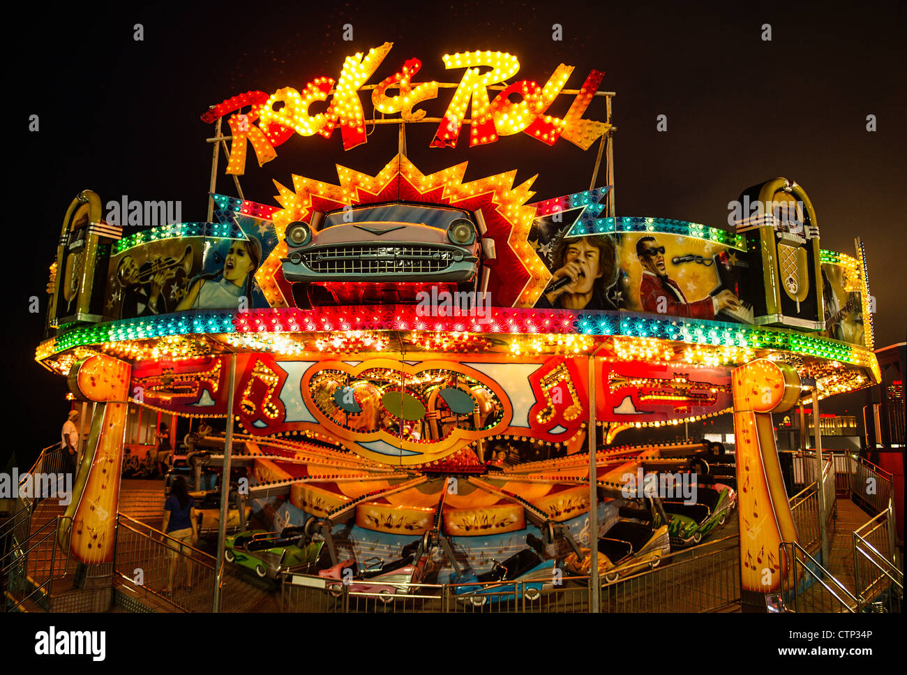 Rock n Roll Fahrgeschäft, Atlantic City, New Jersey, Vereinigte Staaten Stockfoto