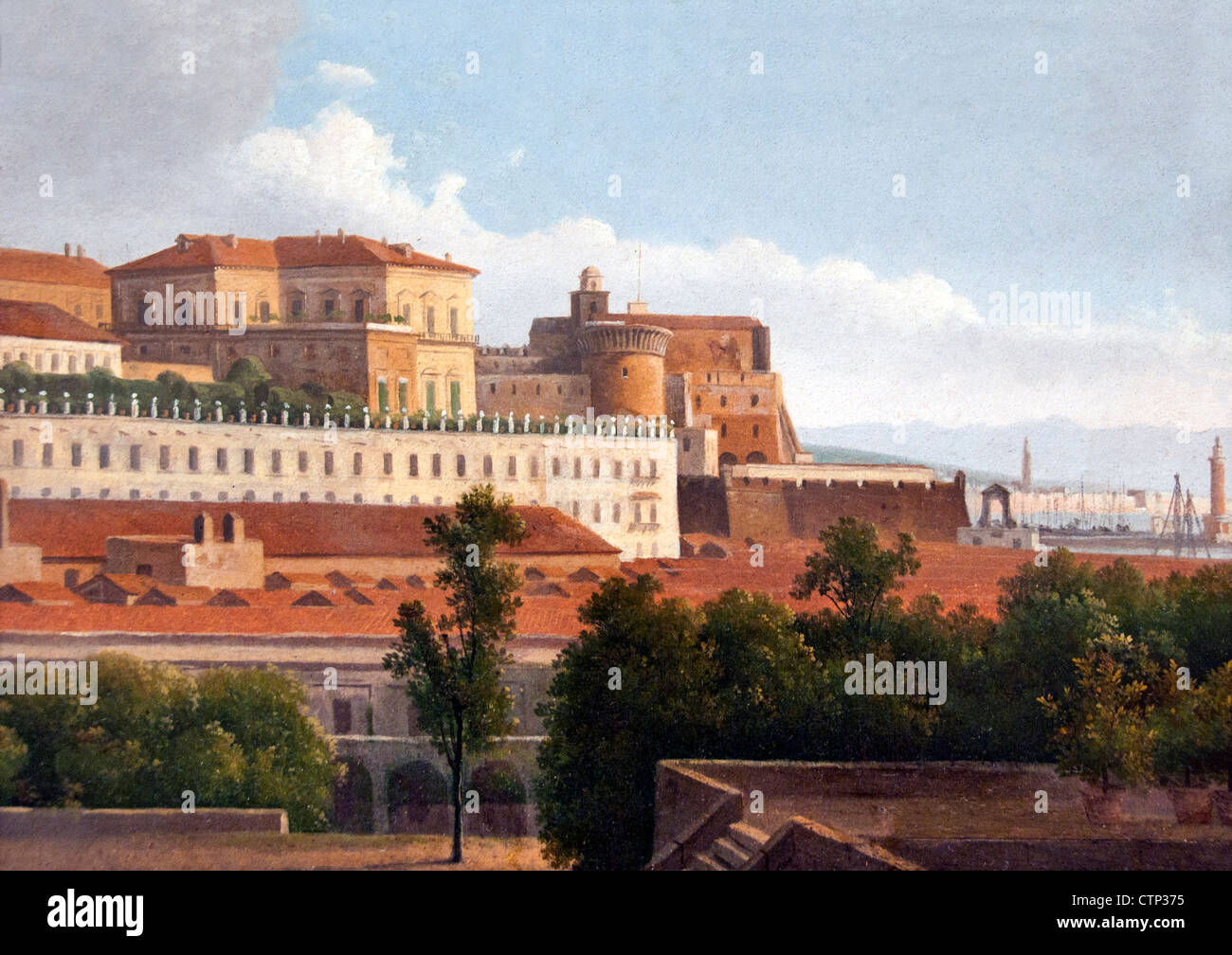 Der Palazzo Reale und dem Hafen 1810 Naples Italien Alexandre Hyacinthe Dunouy French1757 – 1841 Frankreich Stockfoto