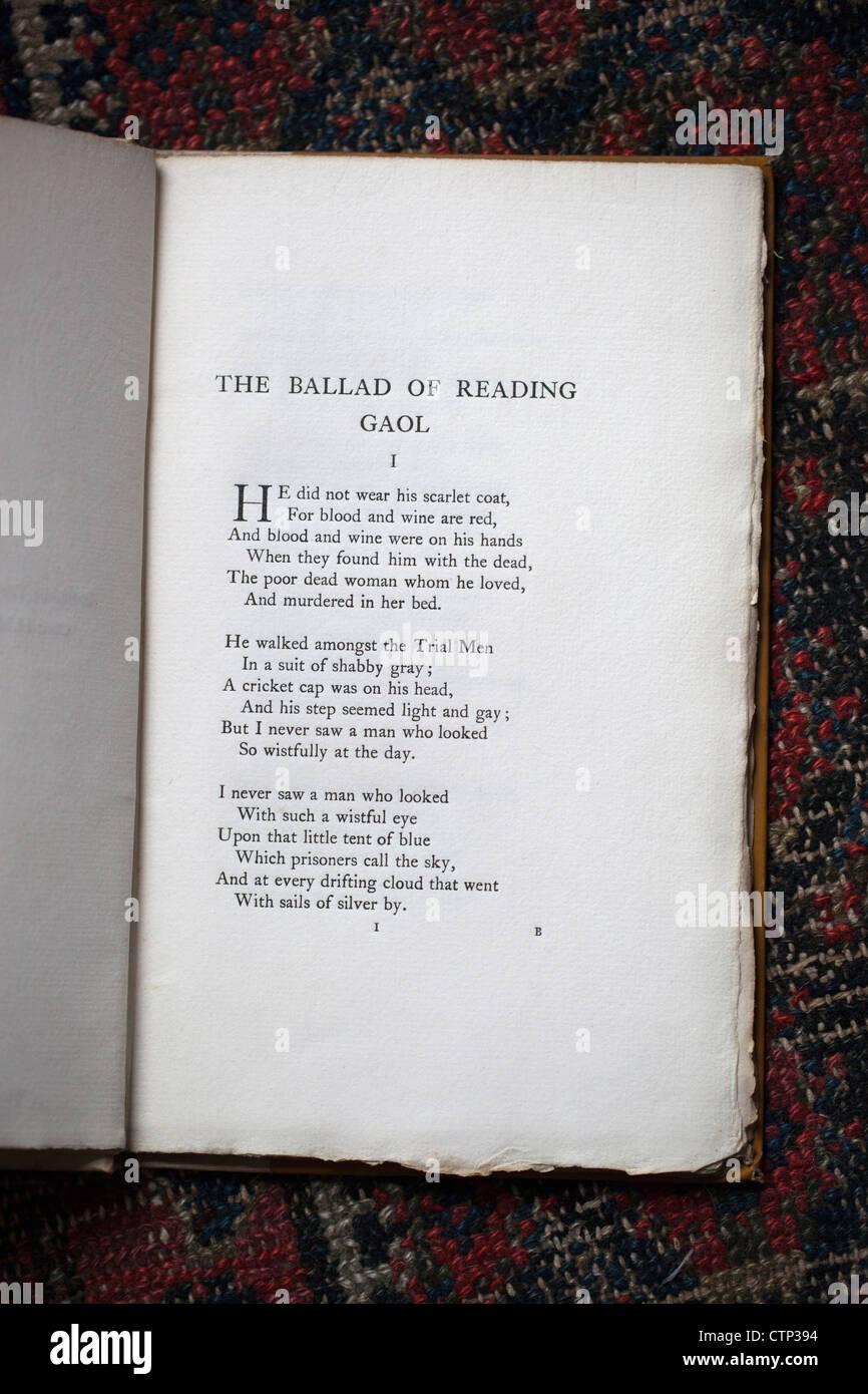 Ballad of Reading Gaol von Oscar Wilde (C33) Stockfoto