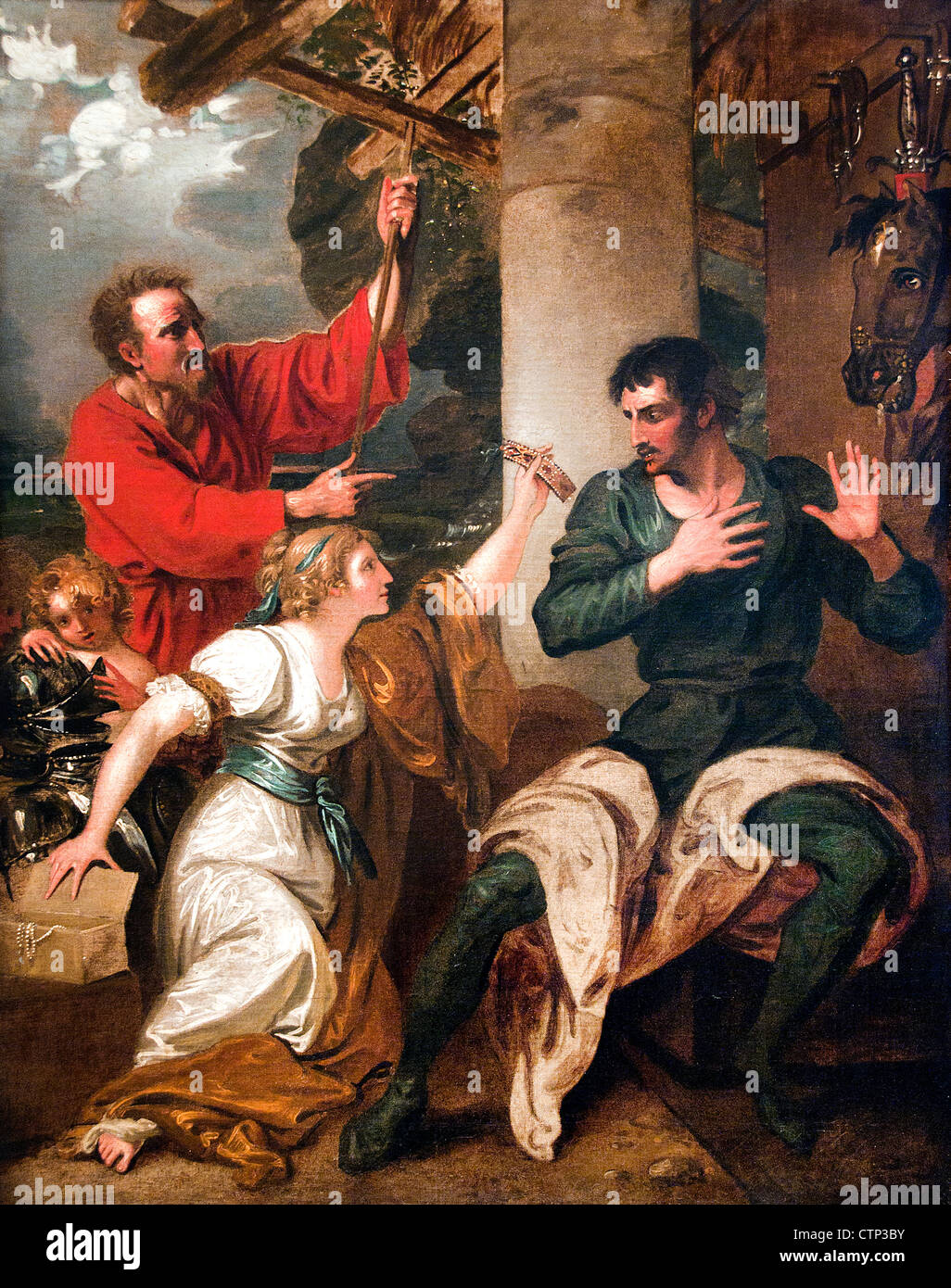 Die holde Maid und Orlando 1793 Benjamin West US Vereinigte Staaten von Amerika Stockfoto