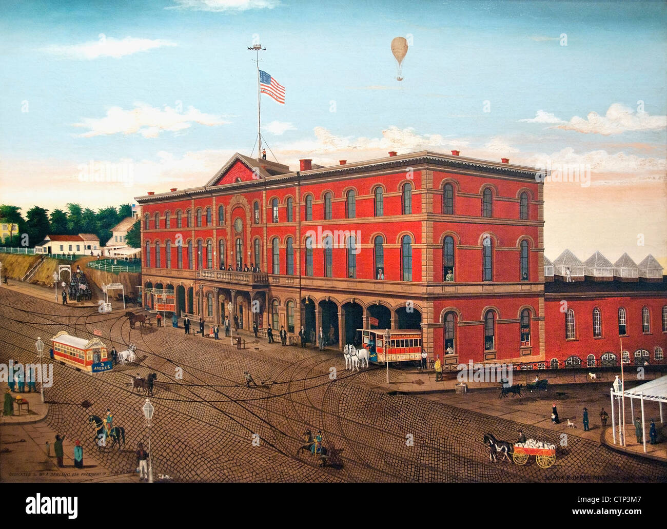 Der Third Avenue Railroad Depot (New York City) 1859 William H. Schenck US Vereinigte Staaten von Amerika Stockfoto