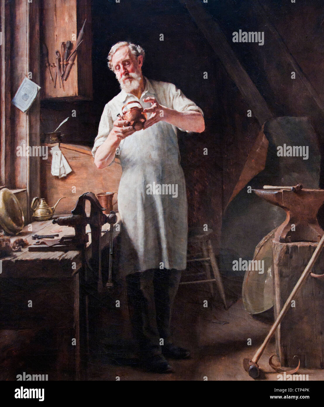 Der Kupferschmied 1898 Edgar Melville Ward Amerikaner Vereinigte Staaten von Amerika Stockfoto