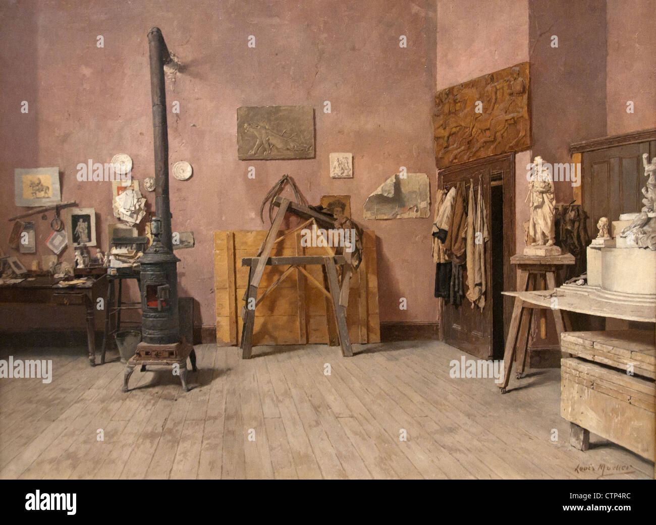 Bildhauer Atelier 1880 Louis Moeller Amerikaner Vereinigte Staaten von Amerika Stockfoto
