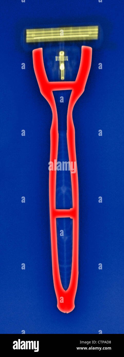 x-ray eine Einweg-Rasierer Stockfoto