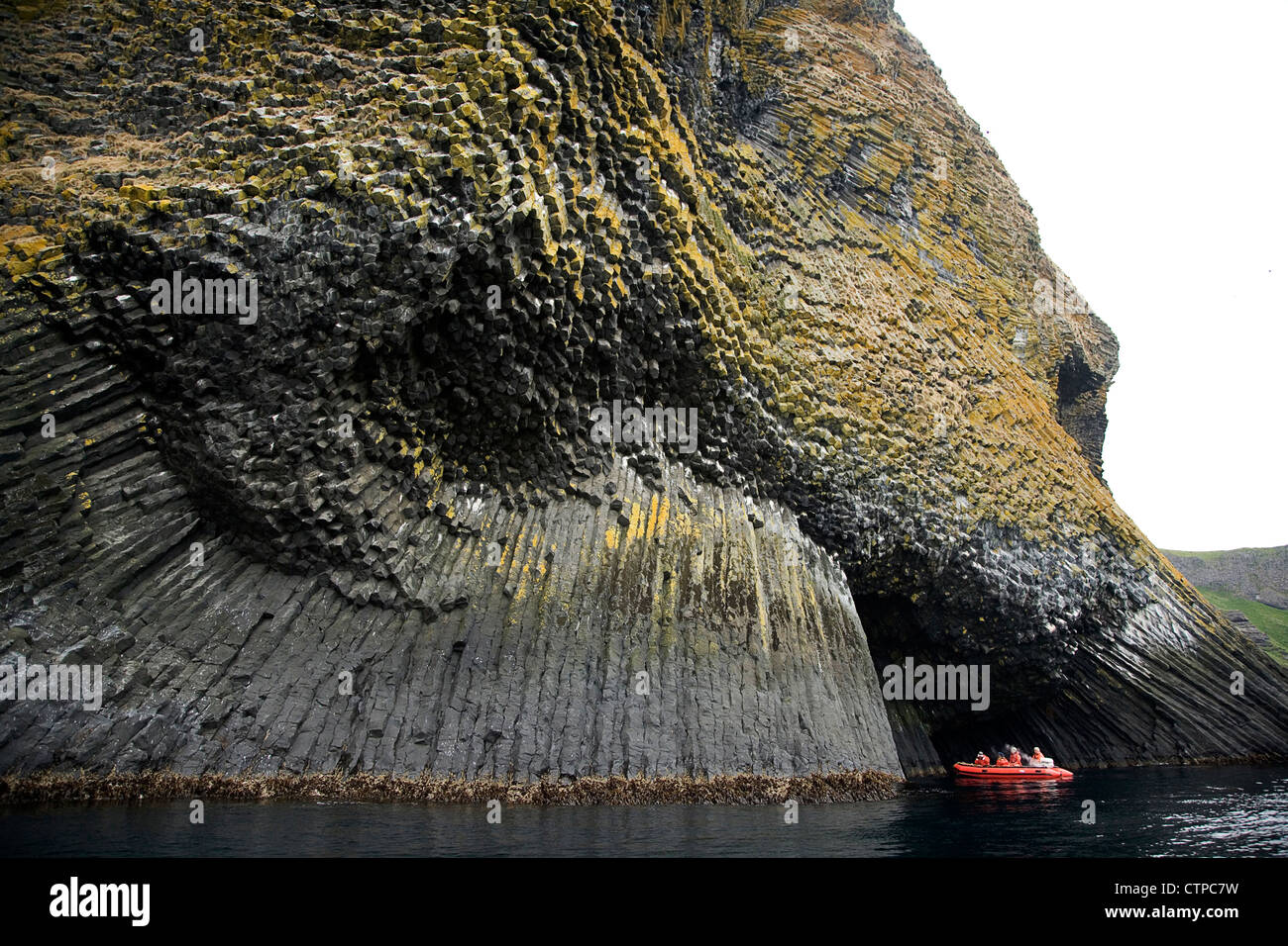 Akun Insel säulenförmigen basalt Stockfoto