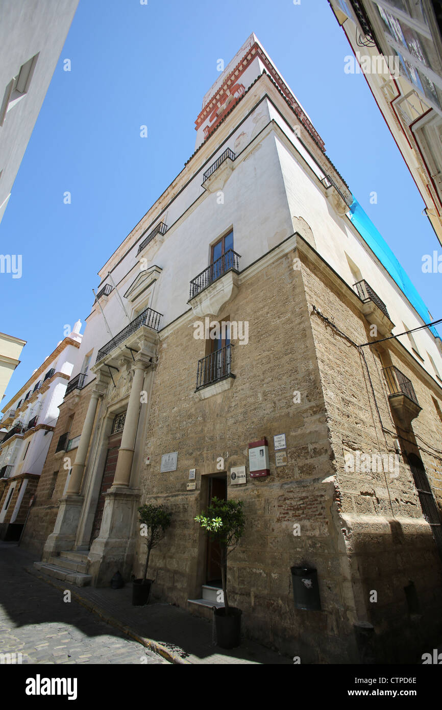 Von Cadiz, Spanien. Tavira Turm aus dem 18. Jahrhundert ist heute eine Besucher-Attraktion und beherbergt eine Camera Obscura. Stockfoto