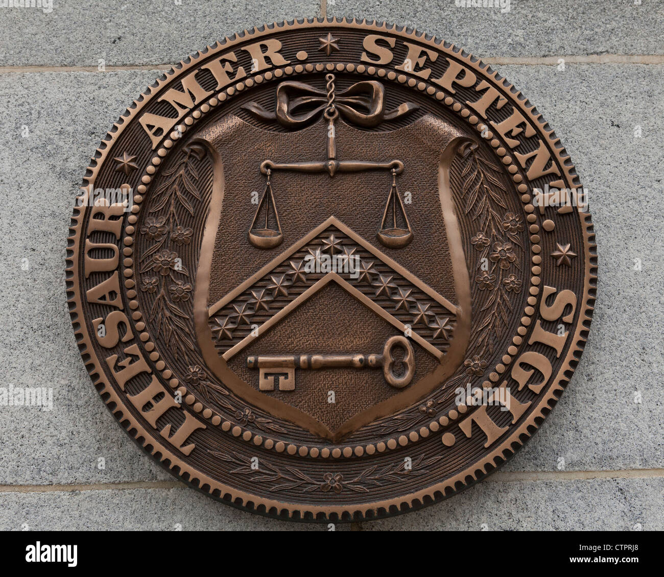US Treasury seal Stockfoto