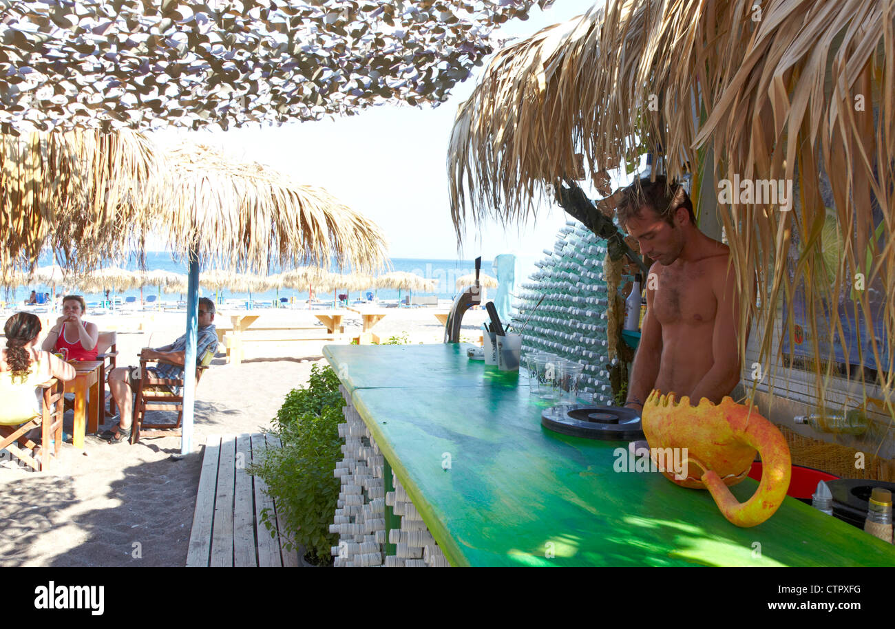 Mojito Beach Bar Rhodos griechische Inseln Griechenland Stockfoto