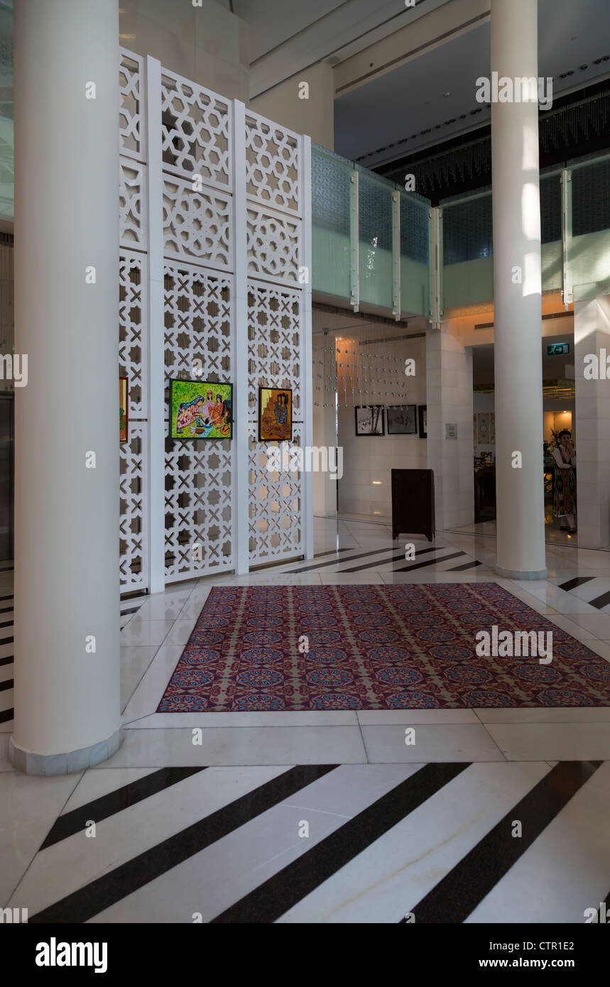 Lobby, Serena Hotel, Duschanbe, Tadschikistan Stockfoto