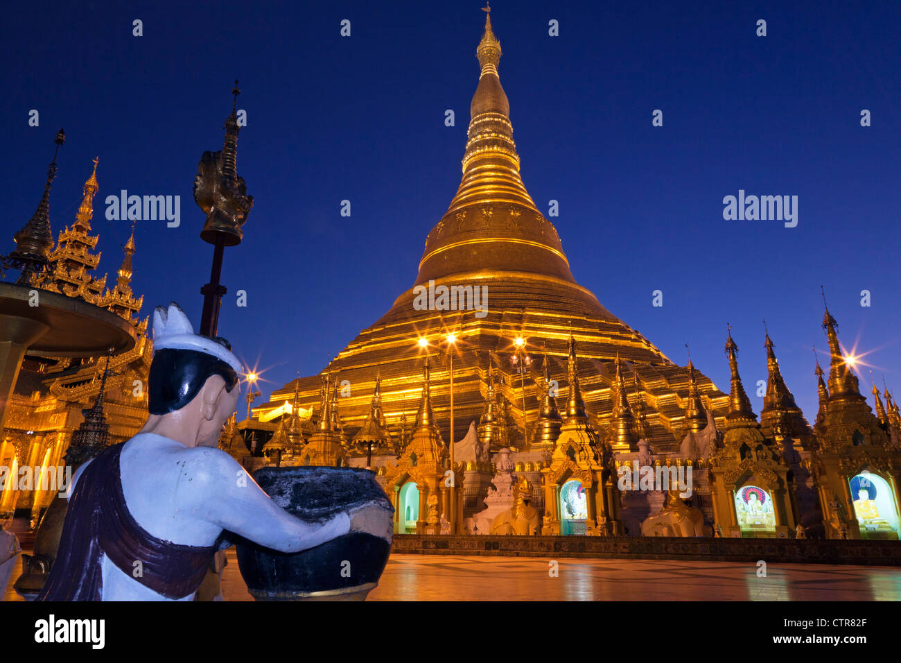 Shwedagon Pagode in Yangon, Myanmar Stockfoto