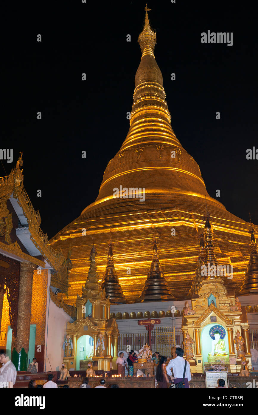 Shwedagon Pagode in Yangon, Myanmar Stockfoto