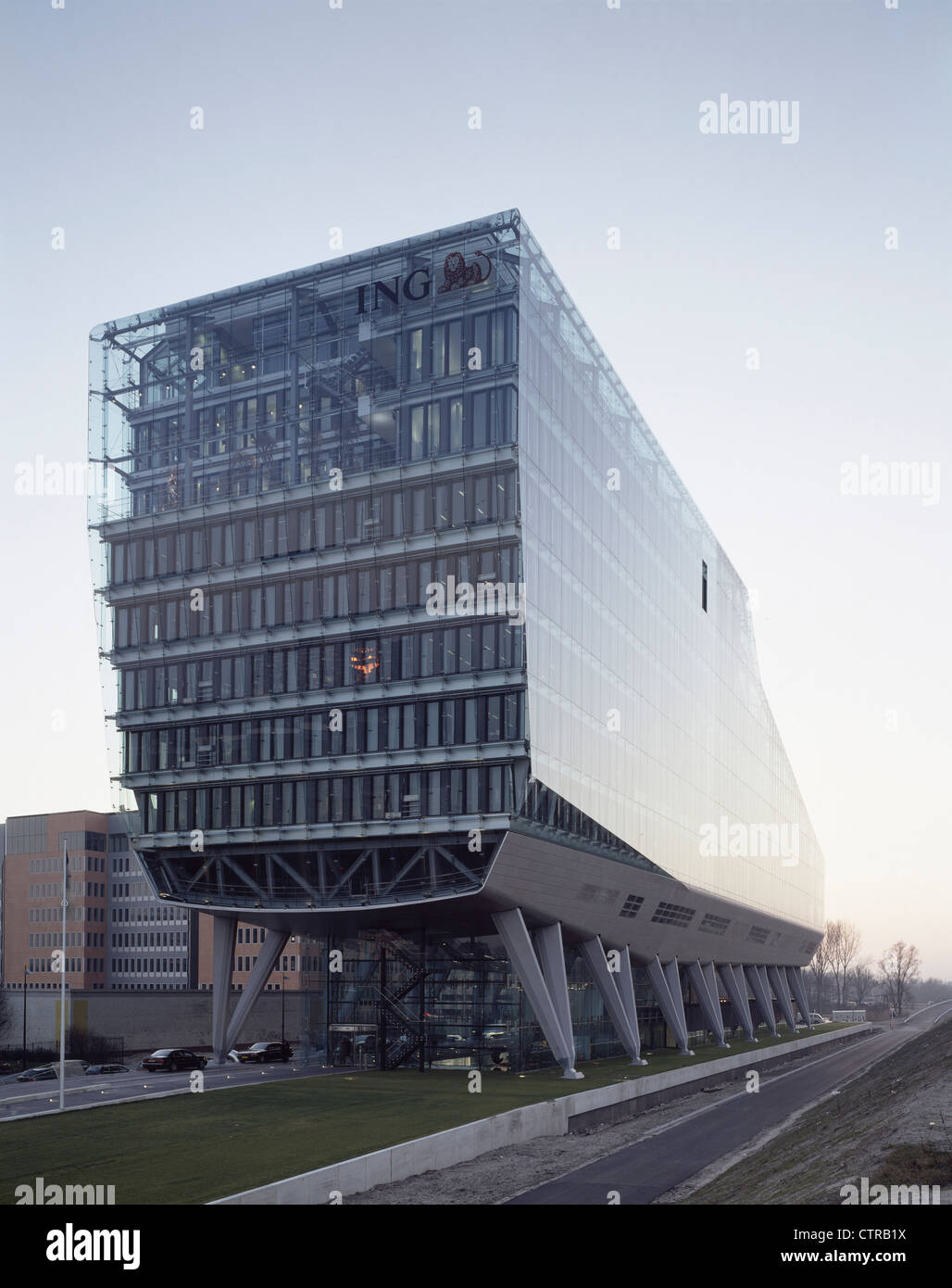 Ing Bank zentrale ganze Gebäude Stockfoto