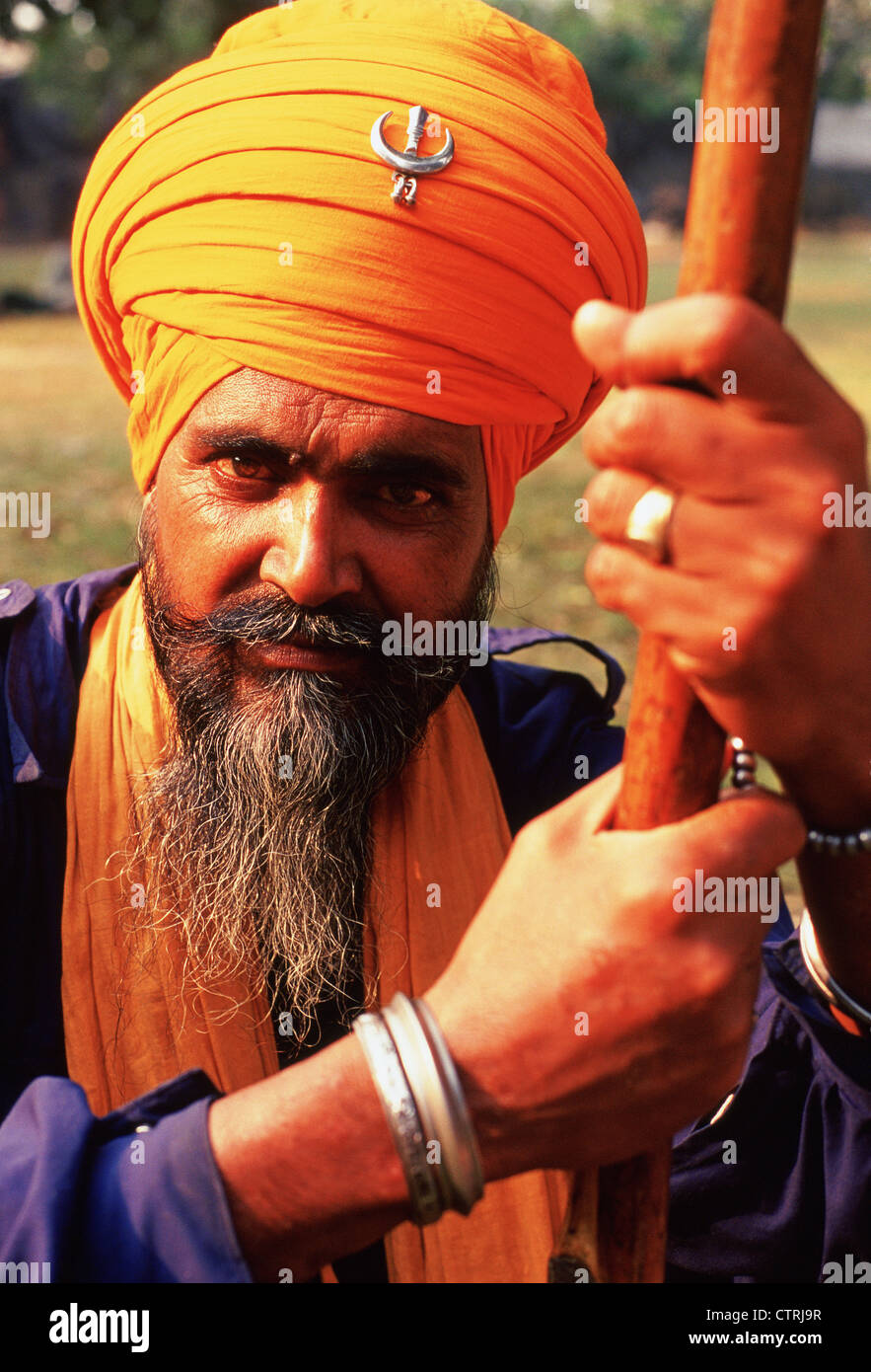 "Nihang": Sikh Asket (Indien) Stockfoto