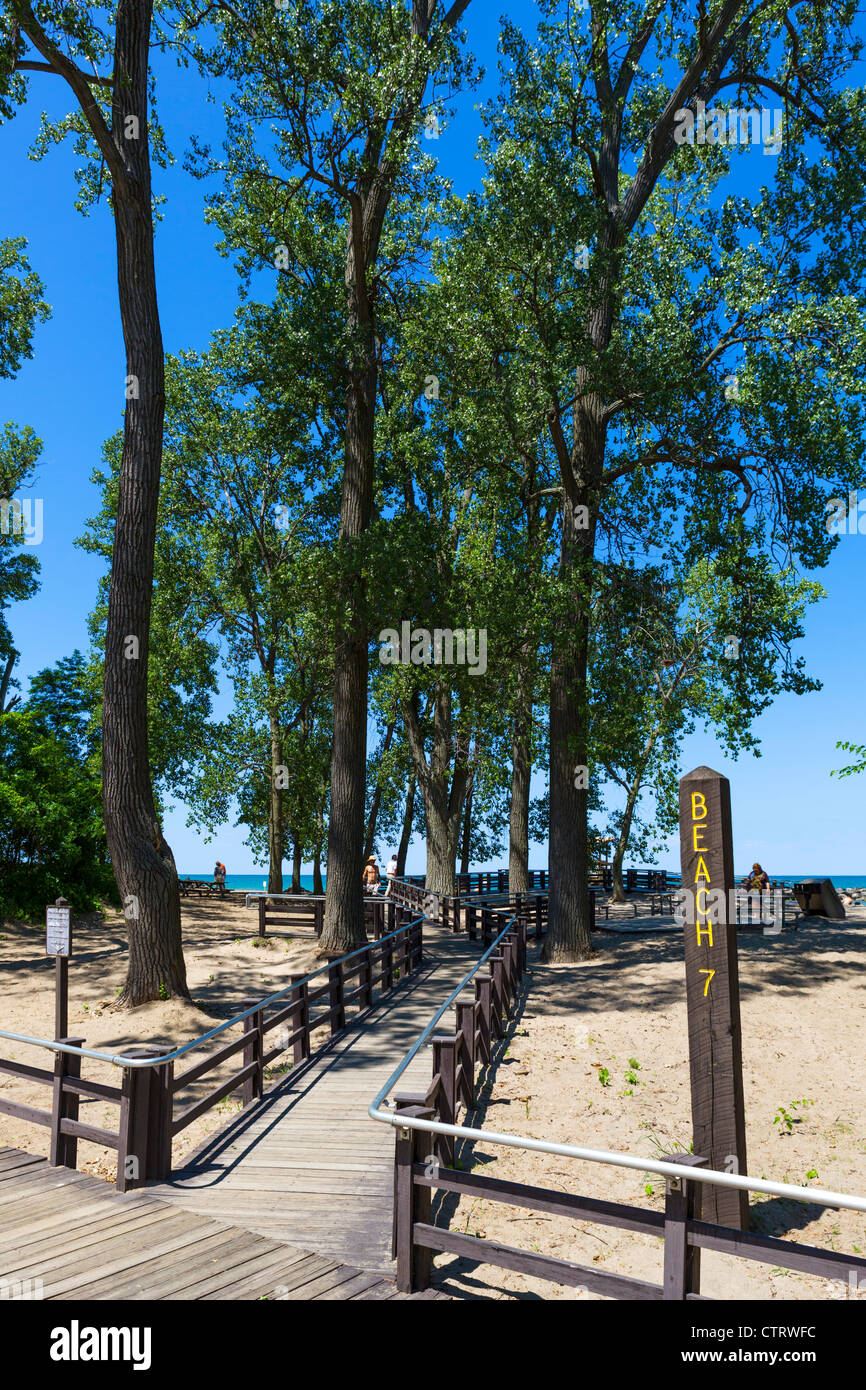 Am Strand Nr. 7 in Presque Isle State Park, Lake Erie, Pennsylvania, USA Stockfoto