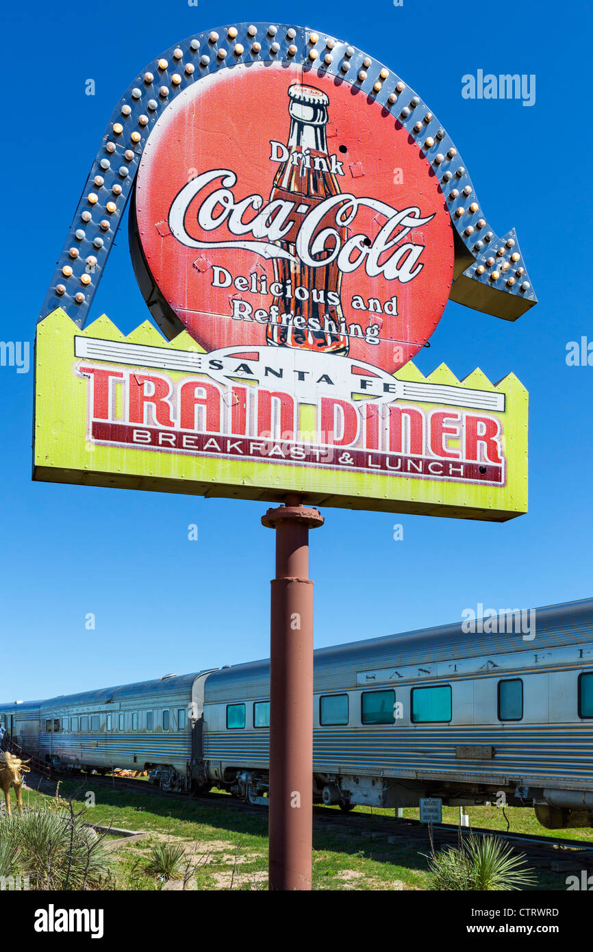 Santa Fe-Zug-Diner Outhside die "1880 Town" westlichen Attraktion in Murdo, South Dakota, USA Stockfoto