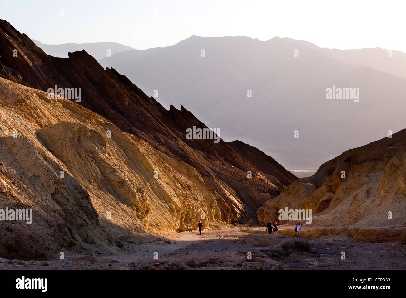 Golden Canyon, Death Valley, Kalifornien Stockfoto