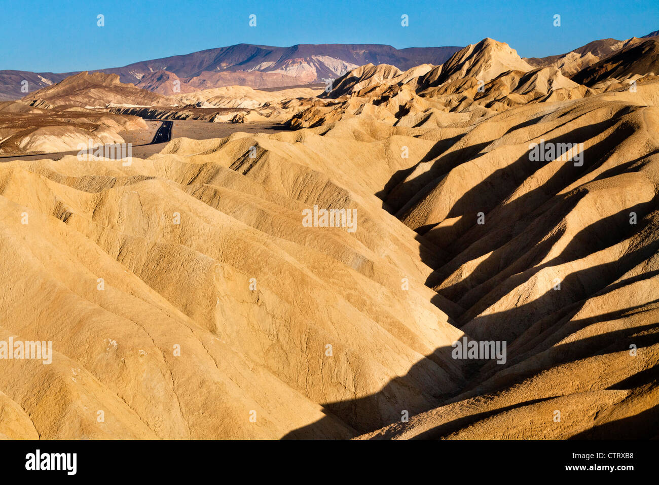 Zabriskie Point, Death Valley, Kalifornien Stockfoto
