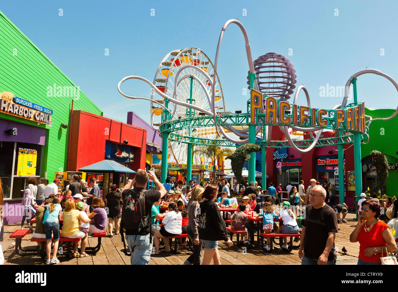 Santa Monica Pier, Los Angeles Stockfoto