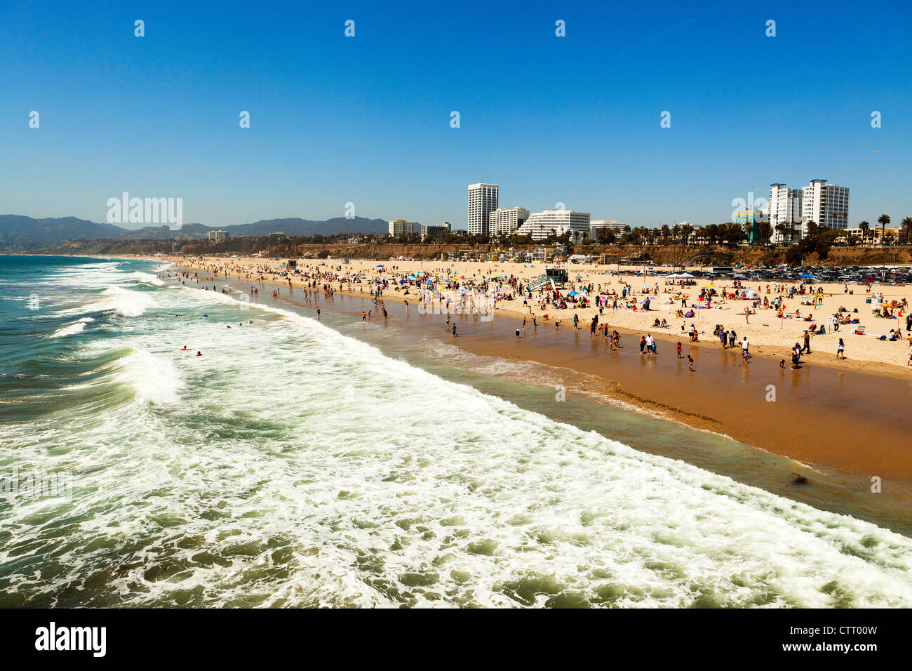 Strand von Santa Monica, Los Angeles Stockfoto