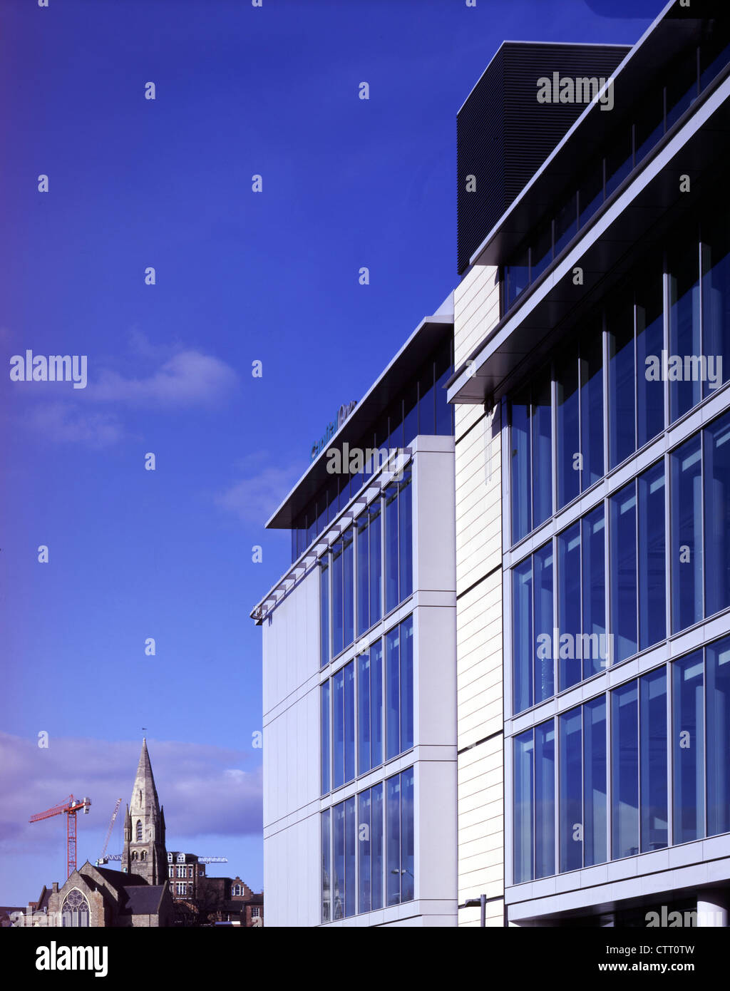 Hauptstadt einer Außenaufnahme, Loxley Haus - Detail der Verglasung Stockfoto