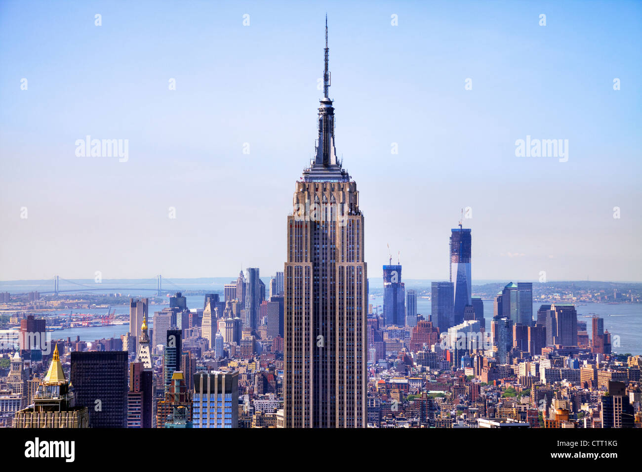 Midtown und Lower Manhattan, New York Inc. Empire State Building, das Empire State Building in New York City, Empire State Building, Manhattan, Manhattan New Stockfoto