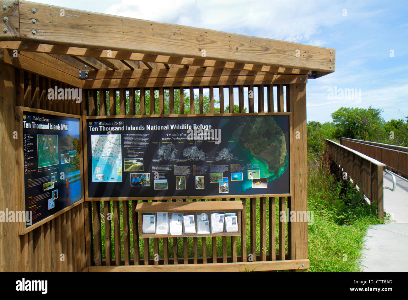 Naples, Florida, Everglades, TEN Thousand Islands National Wildlife Refuge, Marsh Trail, Ausstellungssammlung, Informationen, Natur, Besucherreisen t Stockfoto
