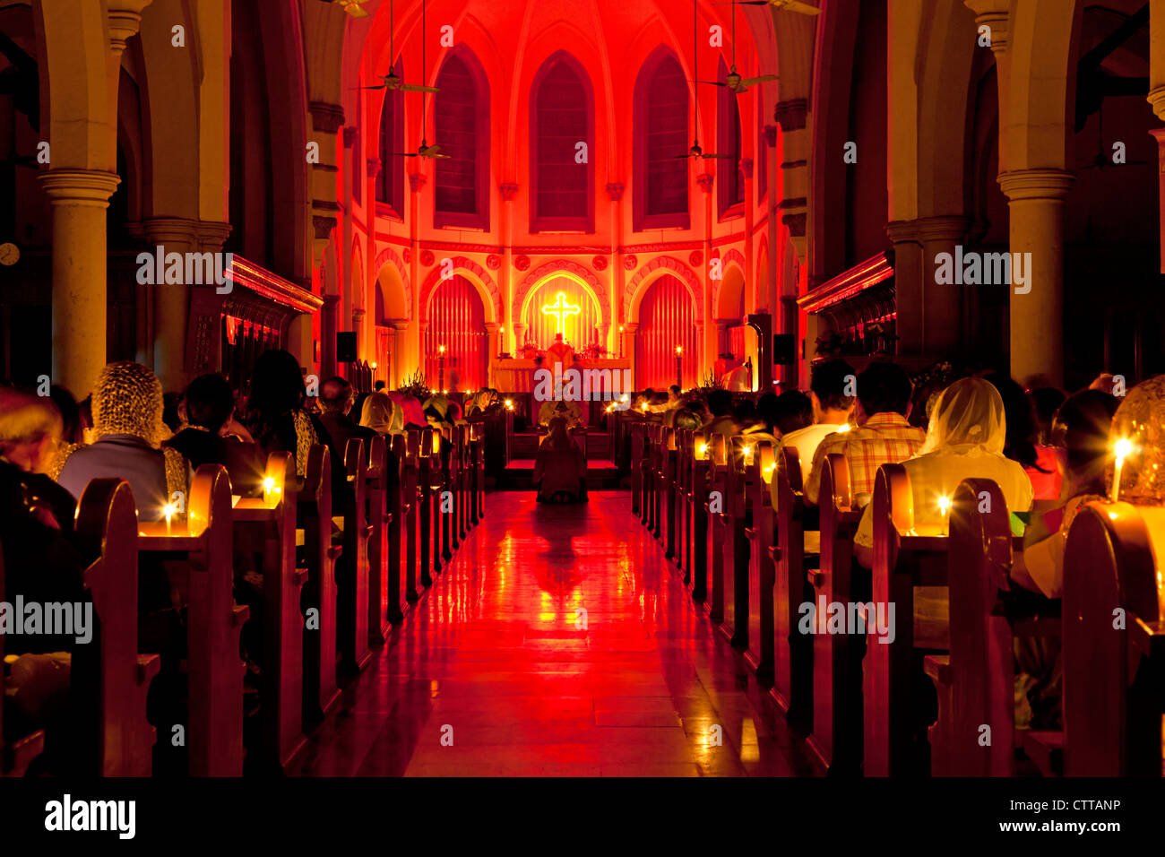 Heilige Dreifaltigkeit anglikanische Kirche, Yangon, Myanmar Stockfoto