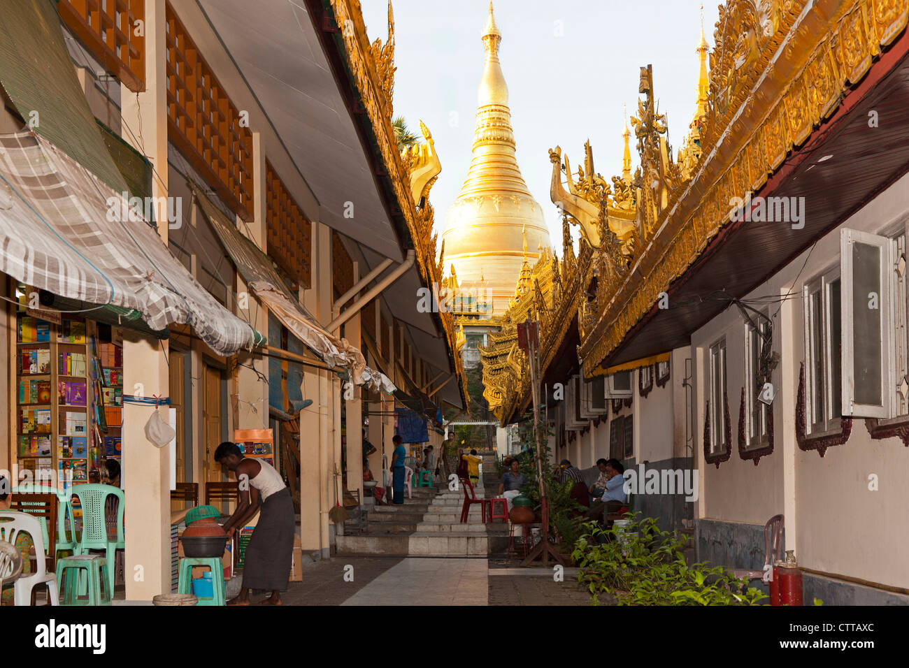 Shwedagon-Pagode Gebäude, Yangon, Myanmar Stockfoto