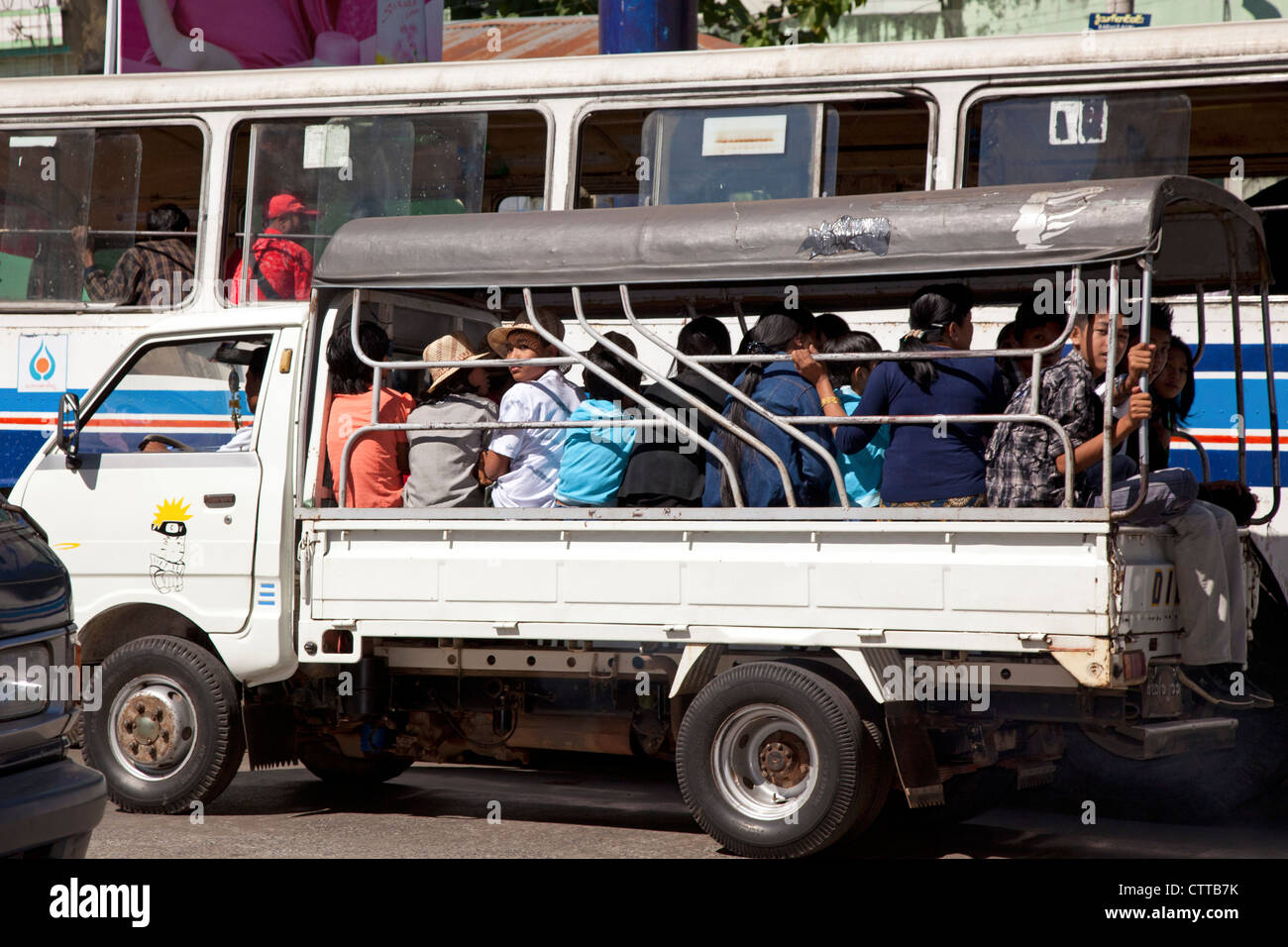 Taxi-Service, Yangon, Myanmar Stockfoto
