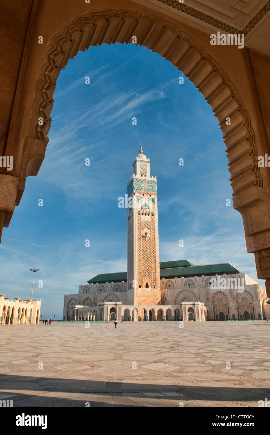 Die erstaunliche Moschee Hassan II in Casablanca, Marokko Stockfoto
