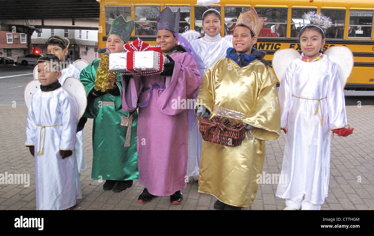 Die drei Könige Day Parade im Abschnitt Bushwick, Brooklyn. Stockfoto