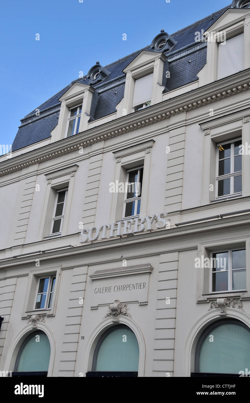 Sothebys Galerie Rue du Faubourg Saint Honoré Paris Frankreich Stockfoto