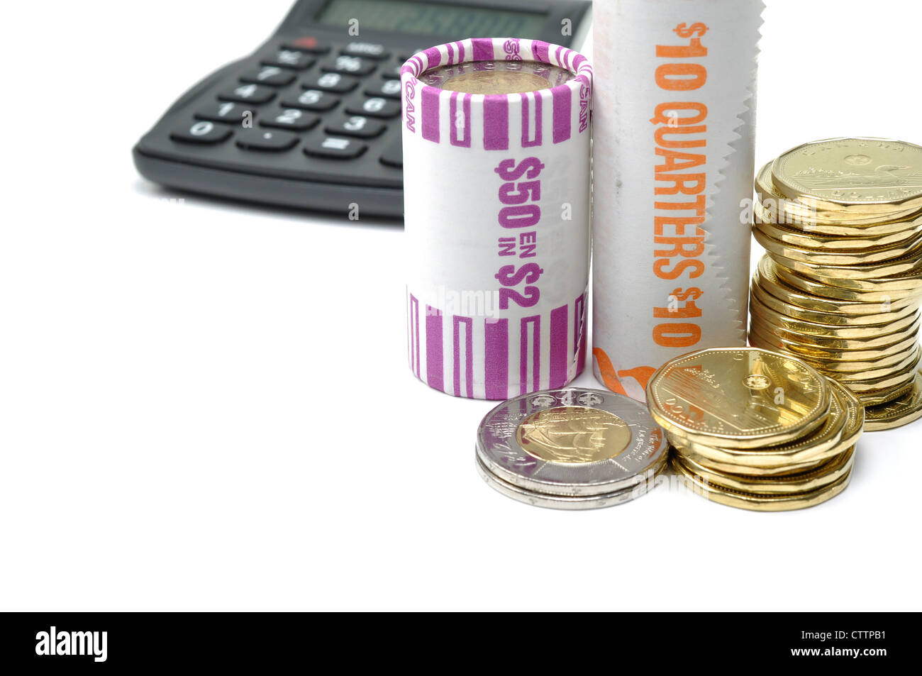 Berechnen Ihr Geld Stockfoto