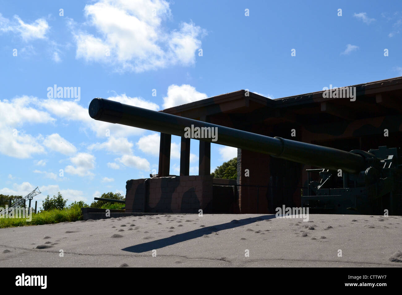 Batterie bei Pendennis Castle, Falmouth, Cornwall Stockfoto