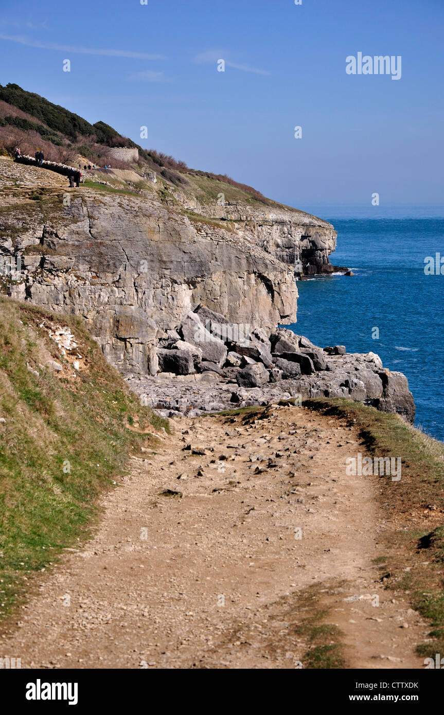 Blick von der Küstenweg im Durlston Country Park Dorset UK Stockfoto