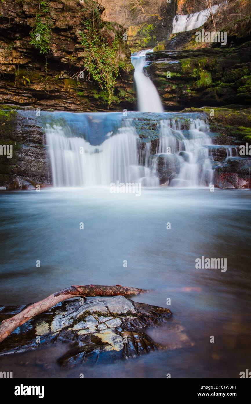 Milchige walisischen Wasserfälle Stockfoto