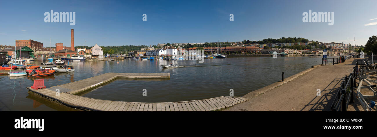 Panorama von Avon Docks, Bristol, UK Stockfoto