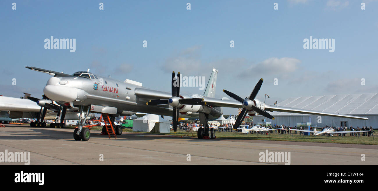 Tupolev Tu-95MS (der internationalen Luft-und Salon MAKS 2009 Stockfoto