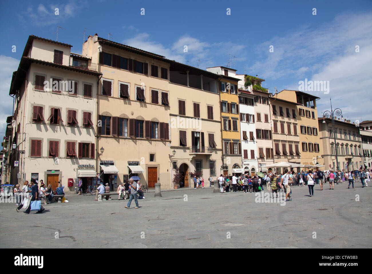 Florenz, Italien. Malerischen Blick auf die Piazza di Santa Croce. Stockfoto