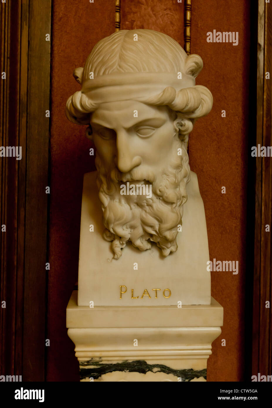 Plato Büste Skulptur Stockfoto