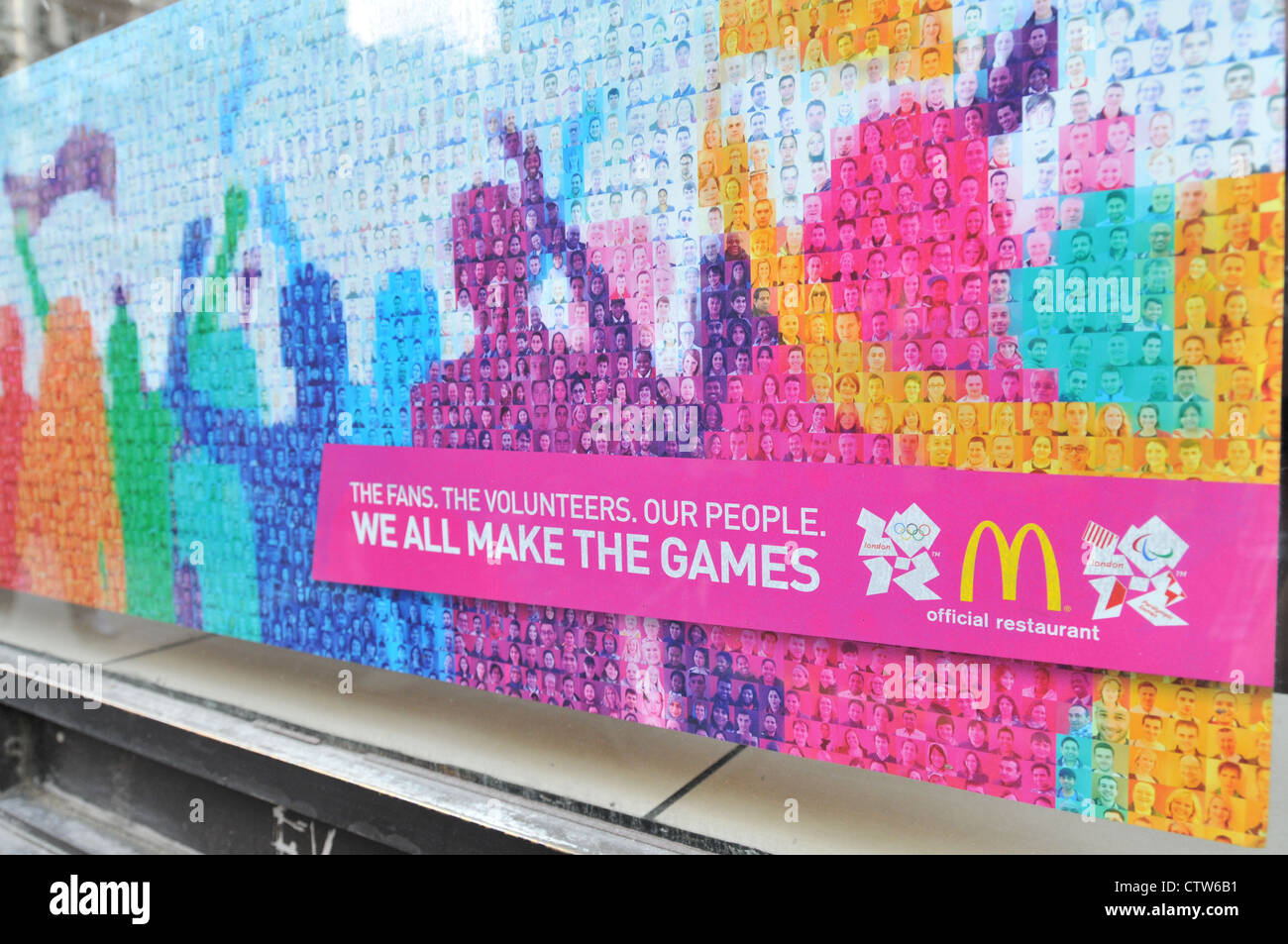 McDonald's Olympia Sponsoren Sponsoring offizielle restaurant Stockfoto