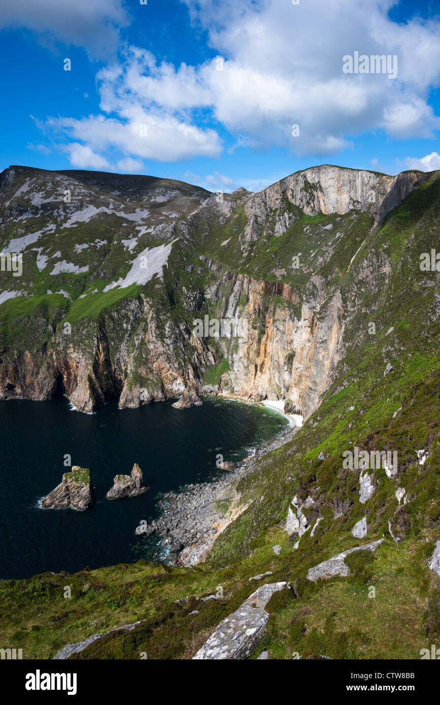 Slieve League Klippen, an der West Küste von Donegal, Irland. Stockfoto
