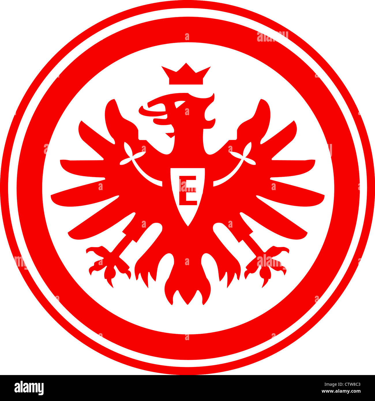 Logo des deutschen Fußball-Nationalmannschaft Eintracht Frankfurt. Stockfoto