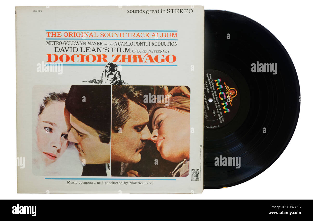 Doktor Zhivago-Film-soundtrack Stockfoto