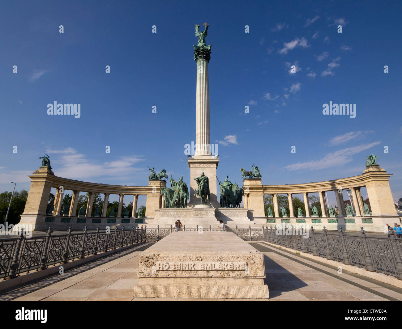 Heldenplatz (Hősök Tere) in Budapest, Ungarn, Osteuropa Stockfoto