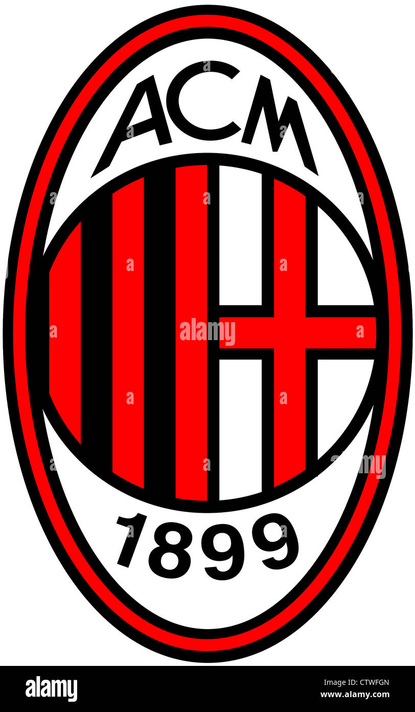Logo der italienischen Fußball-Nationalmannschaft AC Milan Stockfotografie  - Alamy