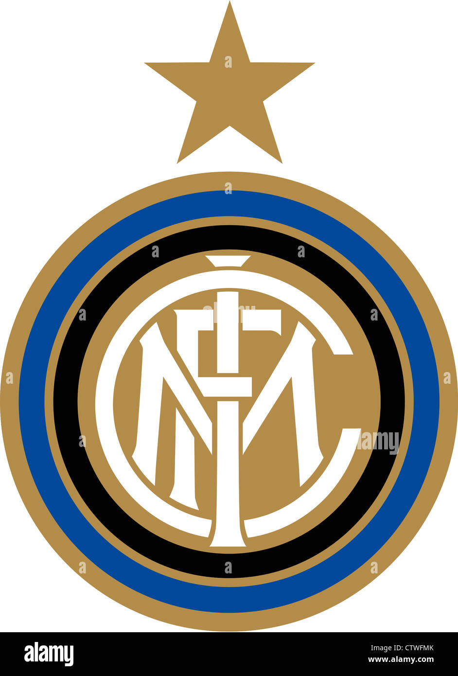 Logo der italienischen Fußball-Nationalmannschaft Internazionale Mailand. Stockfoto