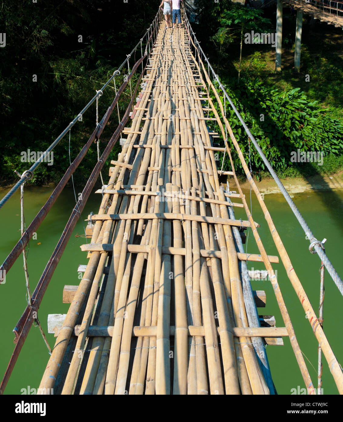Brücke über den Loboc River auf Bohol, Philippinen Stockfoto