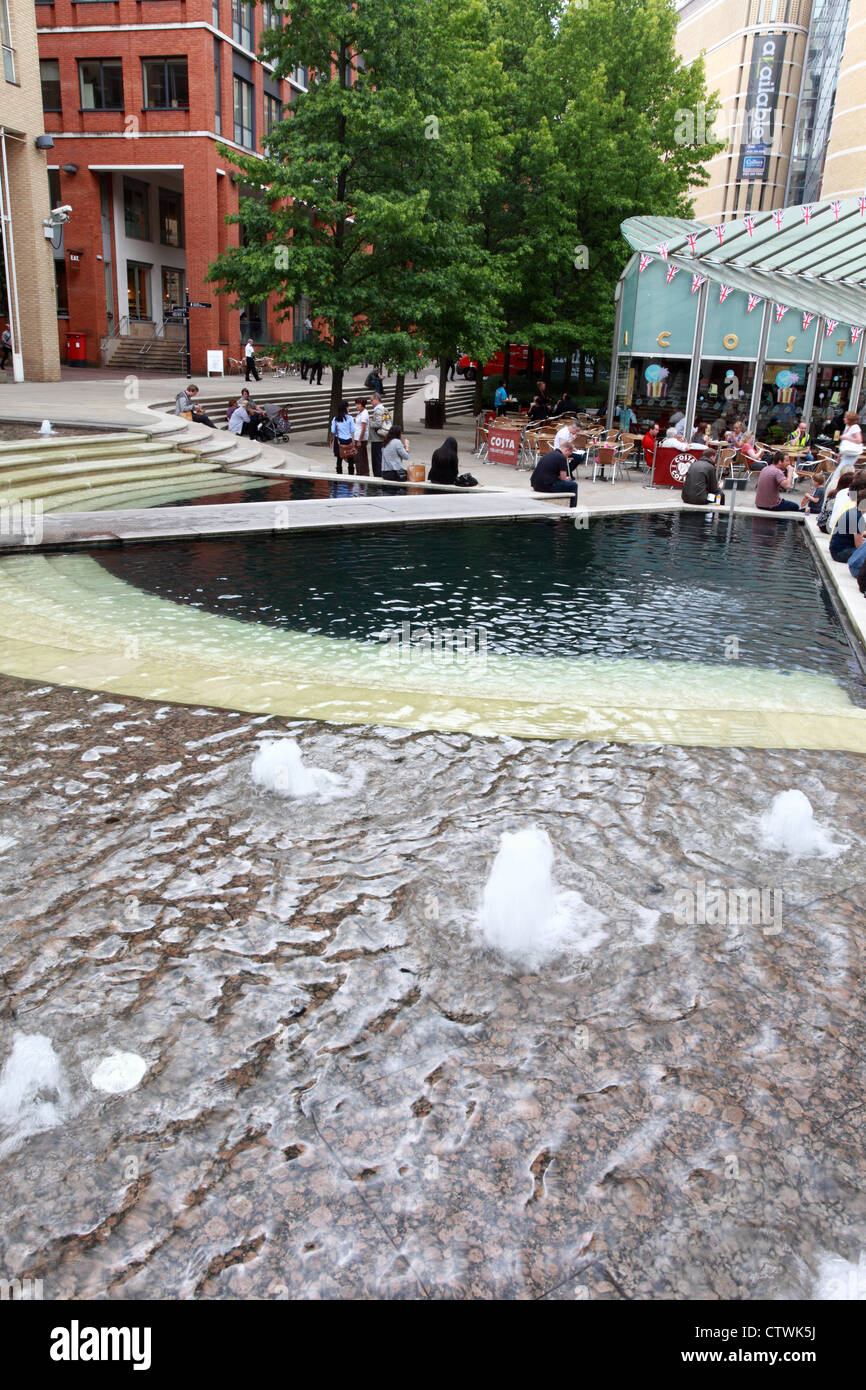 Brunswick Street und Brindley Place, Birmingham City Centre, Großbritannien Stockfoto