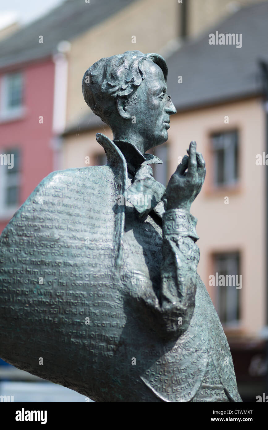 Statue zum Gedenken an WB Yeats, Sligo Town Centre, Co Sligo, Irland. Stockfoto